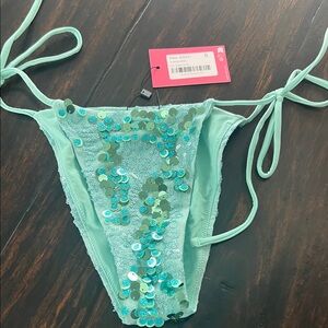 Edikted Mint Sequin Bikini Bottom